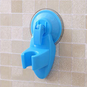 1pc Adjustable Bathroom Powerful Suction Cup Shower Head Holder  Plastic Vacuum Wall Mount Shower Movable Bracket Fixed Bracket